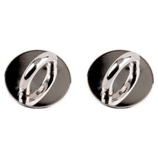 구스페리 핸드폰 꾸미기 부착용 겔타입 키링 고리, 원형실버, 2개