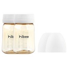 hibee 嬰幼兒用 PPSU 無奶嘴奶瓶 雙入組, 基本款 + 白色, 2個, 170ml