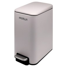 파스텔라 스텐 무소음 페달 휴지통 5L, 그레이
