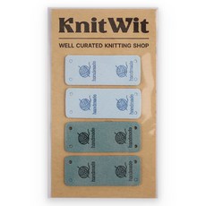 니트위트 핸드메이드 스웨이드 라벨 실타래 2종 x 2p 세트, 스카이, 오션블루, 1세트