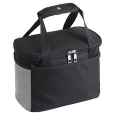 葉子小舖 極簡日式 大容量手提保冷/保溫便當包, 黑色, 1個