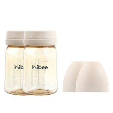 hibee 嬰幼兒用PPSU無奶嘴奶瓶雙入組, 基本款 + 沙色, 2個, 170ml