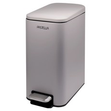 파스텔라 스텐 무소음 페달 휴지통 12L, 그레이