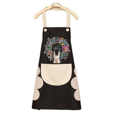 Leovince 可愛家居時尚圍裙, 黑色