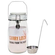 HAULS HOME Carry-Lock 提把密封玻璃瓶 + 專用杓子套組, 1套, 1.5L
