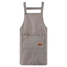 Leobins 日常棉質圍裙, 灰色