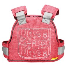 Bebehome居家百貨 新款兒童機車安全帶反光前後兩用, 新粉動物, 1個