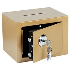 Mabsoshop 鑰匙型貴重物品保管保險箱 BRP086, 金色