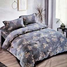 Prawear 巴麗維亞 法蘭絨床包被套組 雙人加大 鈴蘭夢, 被單 + 床包 + 薄枕套