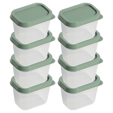 비트리 휘어지는 냉동실 정리용기 시즌2 그린 미니 소스 이유식 큐브용기 100ml, 8개, 1개입