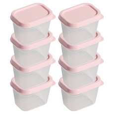 비트리 휘어지는 냉동실 정리용기 시즌2 핑크 미니 소스 이유식 큐브용기 100ml, 1개입, 8개