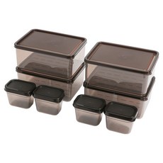 BETREE 可彎曲冷凍庫整理盒 1L x 4p + 方塊保鮮盒 100ml x 4p 組, 1套