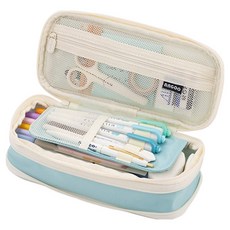 Artjoy 大容量擴展鉛筆盒, 1個, 天藍色