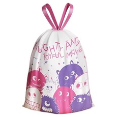 Taminayo 可愛塑膠袋 怪獸粉紅 62入, 1個, 15L