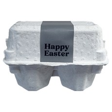 Tina Picnic復活節雙入雞蛋包裝貼紙組, 20套, 灰色