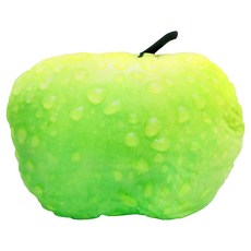 BABIO 清新超大型派對裝飾水果蔬菜抱枕, 青蘋果, 1個