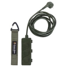 Breeze Moon 大容量露營延長線 3孔 3m+魔鬼氈束帶 魔鬼氈型, 橄欖綠, 1套