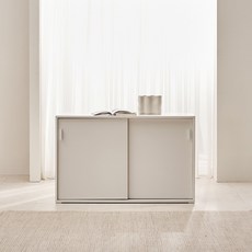 장인가구 다움 슬라이딩 수납장 1200 방문설치, 크림 화이트
