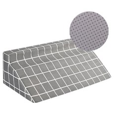 溫暖商店 老人病患姿勢變換防滑三角靠墊 灰色格紋, 1個