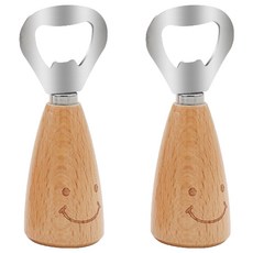 微笑啤酒開瓶器, 2個, 木質