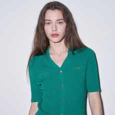 Olivia Lauren 女款羅紋翻領短袖套頭衫 VOCBL5M3331