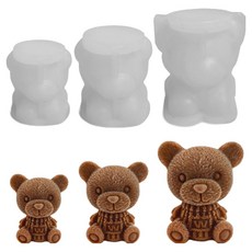 ROMEO 小熊家族製冰盒3件組, 1套, 白色