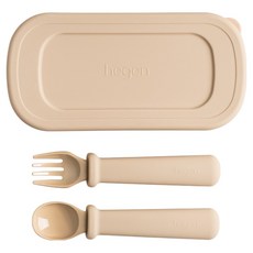 헤겐 유아용 PPSU 실리콘 멀티 포크 + 스푼 세트, 토프, 1세트