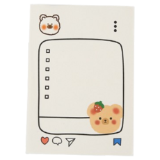 Star Store 可愛水果熊留言菜單便利貼 設計16 50張, 1個