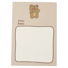 Star Store 可愛水果熊留言便條便利貼 設計11 50入, 1個