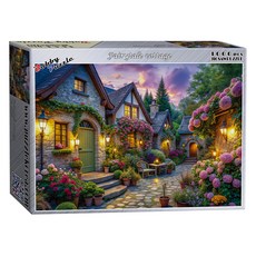 芭比拼圖 精靈村莊 拼圖 BB1000-5312, 1000件, 1個, 混合色