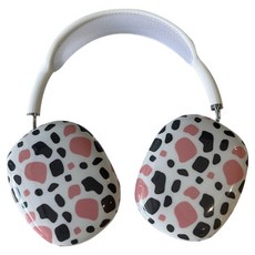 Allode 豹紋 AirPods Max 保護殼套組, 單一商品, NO.01 黑粉色