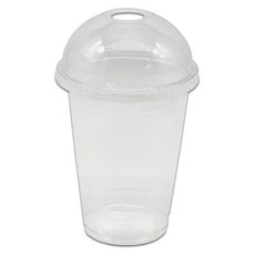 ksco 透明PET圓頂蓋冰杯, 470ml, 1入, 100個