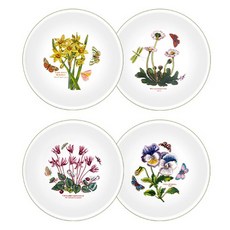 PORTmeIRION 波特玫琳恩 Botanic Garden植物園蝕刻沙拉碗4件組 直徑17.5cm x 高9cm, 1套, 隨機出貨