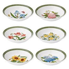 PORTmeIRION 波特玫琳恩 植物園蝕刻義大利麵碗6件組, 1套, 混合色