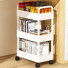 Clover 商社 移動式收納推車, 白色, 3層