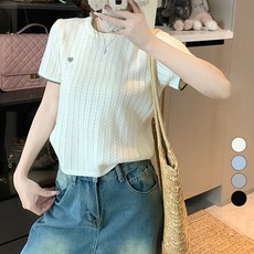 Paperments 女款 經典愛心麻花圓領針織衫 10496