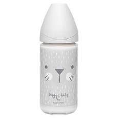 suavinex 蘇維妮 嬰兒用 Hygge 安心無奶嘴玻璃奶瓶, 貓鬚灰, 240ml, 1個, 三合一奶瓶嘴 第一階段慢速(0~4個月適用)&第二階段普通(6~9個月適用)&第三階段快速(9個月以上適用)