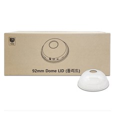 케이스코 투명 PET 컵뚜껑 92mm, 1개, 1000개입, 돔형