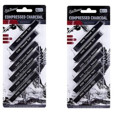 신보웬 블랙드로잉 목탄스택 6종 x 2p 세트, 블랙, 1세트