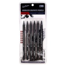 신보웬 드로잉 목탄펜슬 6종 세트, 블랙, 1세트