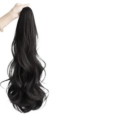 Nalli Sisters 局部半頂假髮 波浪接髮髮片 髮夾式, 1個, 自然黑