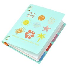 카코 스마일리 루즈리프 B5 노트 바인더노트, 민트그린, 1개