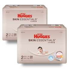 HUGGIES 好奇 Skin Essentials黏貼型尿布, 第2階段, 116片