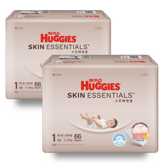하기스 스킨에센셜 밴드형 기저귀, 1단계, 132매