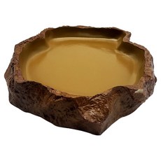 NOMOY PET 爬蟲類兩棲類樹脂餵食盤 特大號 22 x 24 x 3.3 cm NS-71, 1個, 混合色