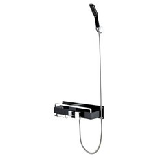 두진 심플 무타공 선반형 샤워수전 블랙 DS5200K 방문설치, 1개