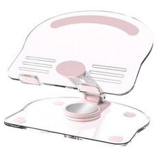 빅드림 탁상용 vic 360도 회전 아크릴판 태블릿 거치대, 핑크, 1단