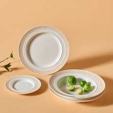 CorelleCoordinates Rosemont 2款盤子 + 2入義大利麵碗套組, 1套, 象牙白 + 橘色