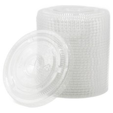 케이스코 투명 pet 아이스컵 평뚜껑 92mm, 평면형, 1개, 100개