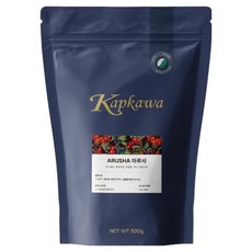 캅카와 아루샤 블렌드, 홀빈(분쇄안함), 500g, 1팩